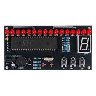 Mikrocontroller-Entwicklungsboard mit LEDs und 7-Segment-Anzeige