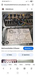 Anschlussdiagramm eines Herdes