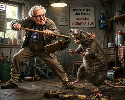 Meme mit Mann und Ratte