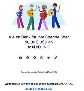 Spendenbestätigung für MXLNX INC