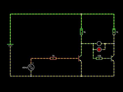 Schaltplan einer Transistorschaltung mit Signalgenerator
