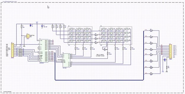 Schaltplan eines Keypads mit Mikrocontroller