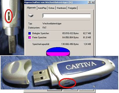 USB-Stick und Windows-Eigenschaftenfenster