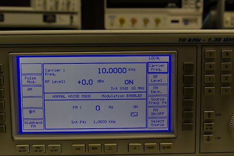 Display eines Signalgenerators
