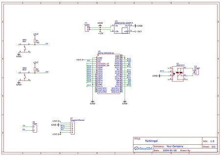 Schaltplan eines ESP32-basierten Projekts