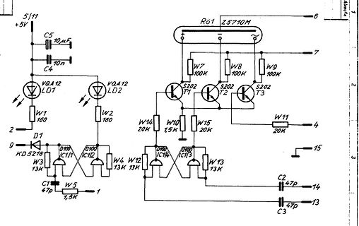 Schaltplan einer elektronischen Schaltung