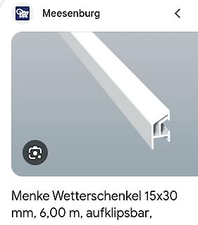 Produktseite eines Wetterschenkels