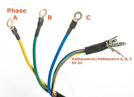 Hall-Sensoren Kabel mit Ringfahnenanschlüssen