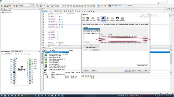 Code-Editor mit AVR Studio Projektansicht