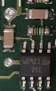 Makroaufnahme einer Leiterplatte mit SMD-Bauteilen