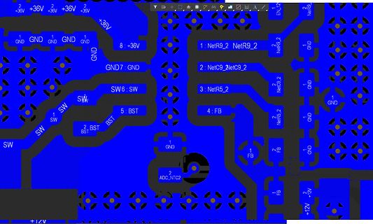Ausschnitt eines PCB-Layouts