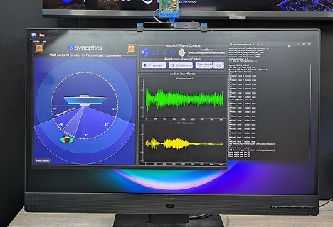 Foto eines Computerbildschirms mit Synaptics Software