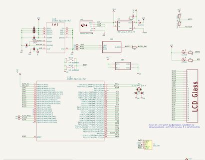 Schaltplan eines Mikrocontrollers mit LCD-Anschluss