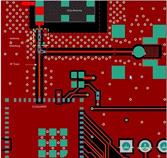 PCB-Layout einer Antennenbeschaltung