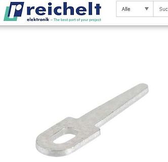 Metalllasche mit Loch