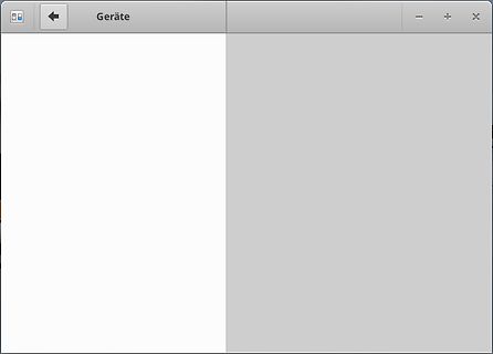 Screenshot eines Softwarefensters mit dem Titel Geräte