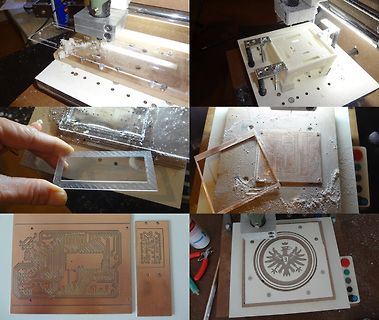 CNC-Fräse bei der Herstellung von Leiterplatten und Gravuren