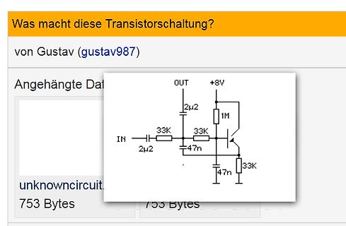 Schaltplan einer Transistorschaltung