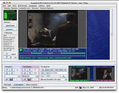 Screenshot einer Videobearbeitungssoftware