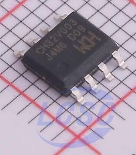 Mikrocontroller CH32V003 auf Millimeterpapier