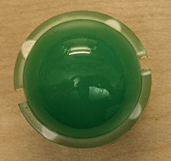 Grüne Glasperle oder Bauteil