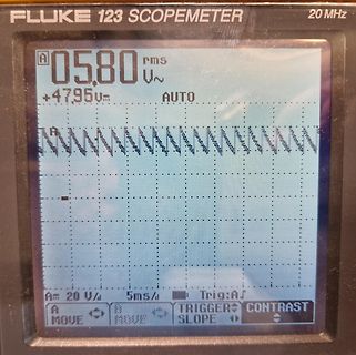 Display eines Fluke 123 Scopemeters