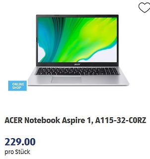 Acer Notebook Aspire 1 Produktangebot