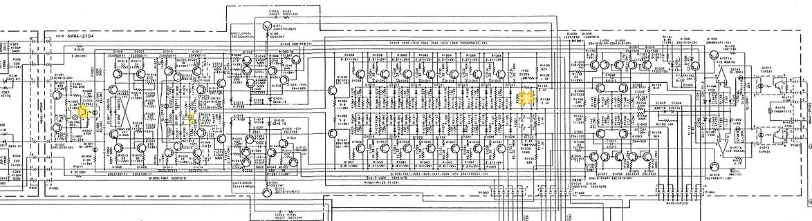 Elektronischer Schaltplan mit zahlreichen Bauteilen
