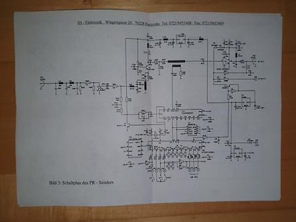 Foto eines ausgedruckten Schaltplans