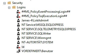Liste von SQL Server Logins