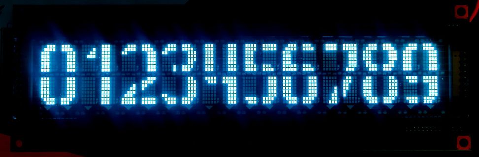 Leuchtendes LED-Display mit Ziffern 0 bis 9