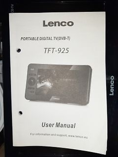 Benutzerhandbuch für Lenco TFT-925 tragbares Digital-TV