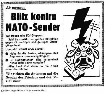 Historische politische Anzeige aus der DDR