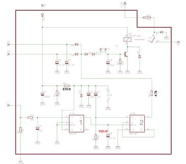 Schaltplan einer Schaltung mit zwei 4013N Flip-Flops