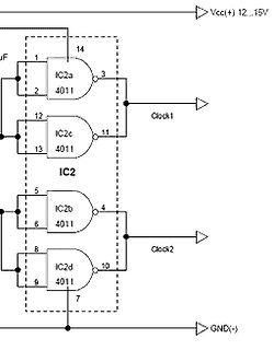Schaltplan eines Logikgatters IC2