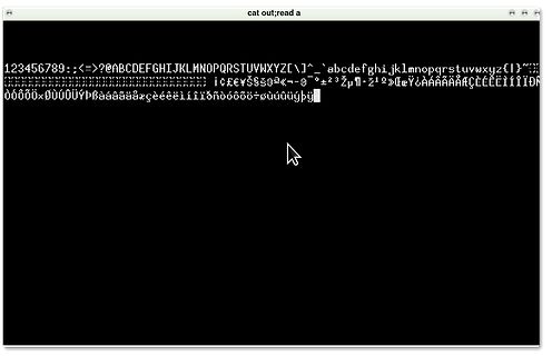 ASCII-Zeichensatz in Terminal-Ansicht