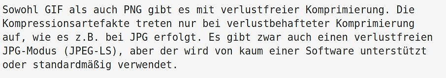 Text über Bildkompression