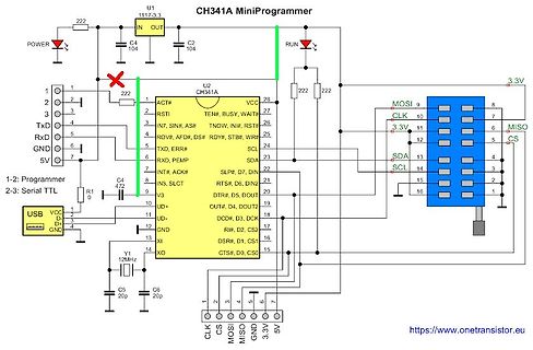 Schaltplan CH341A MiniProgrammer