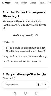 Text über Lambert'sches Kosinusgesetz