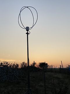 Antenne im Freien bei Sonnenuntergang