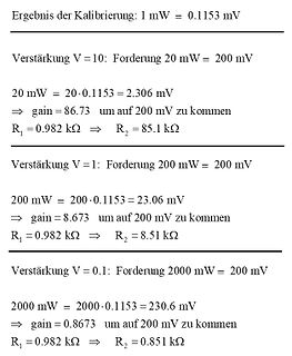 Berechnungen zur Verstärkung und Widerstandswerte