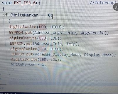 Arduino C++ Code Ausschnitt