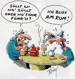 Comic von zwei Männern beim Trinken