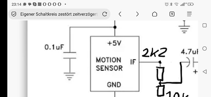 Schaltplan eines Bewegungssensors