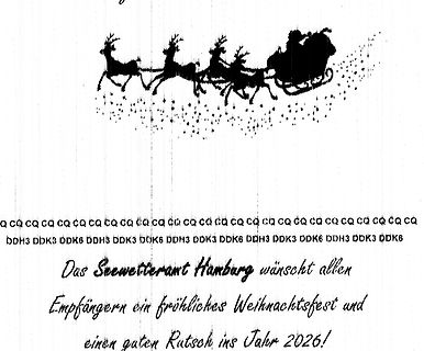Weihnachtsgruß mit Rentierschlitten