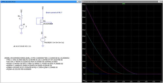 LTspice Simulation Schaltplan und Strom-Spannungs-Kennlinie