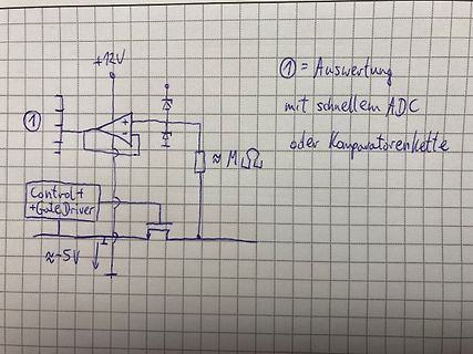 Handgezeichneter Schaltplan mit Beschriftung