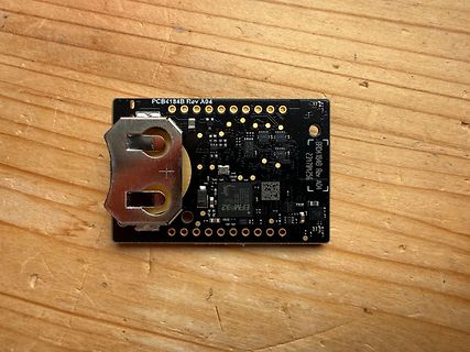 Leiterplatte mit Batteriehalter und SMD-Bauteilen