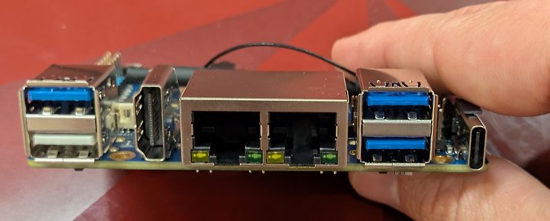 Rückansicht Anschlüsse eines Single Board Computers