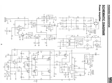 Schaltplan eines Powered Subwoofer Verstärkers